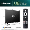 Hisense 75-Inch U8 Series ULED T 2